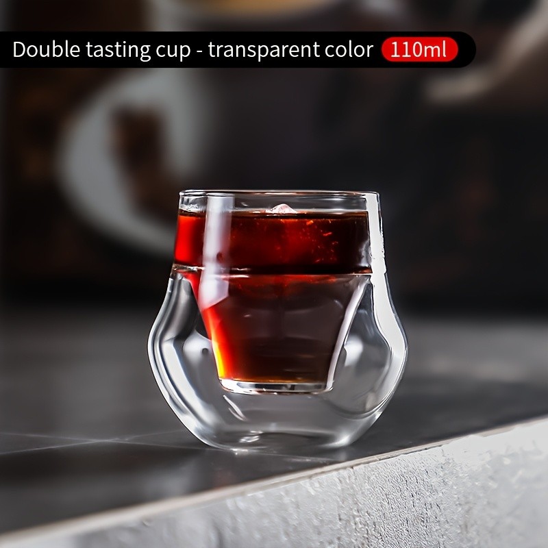 Bincoo Double Glass Coffee Cup 110ml Italian-Style Clear Espresso Mug