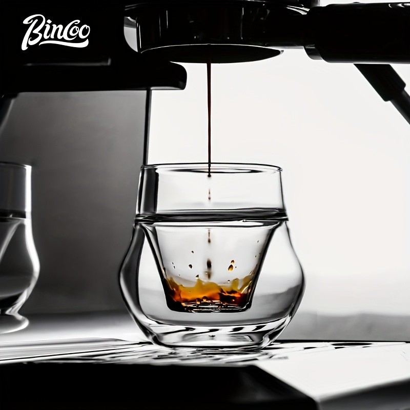 Bincoo Double Glass Coffee Cup 110ml Italian-Style Clear Espresso Mug