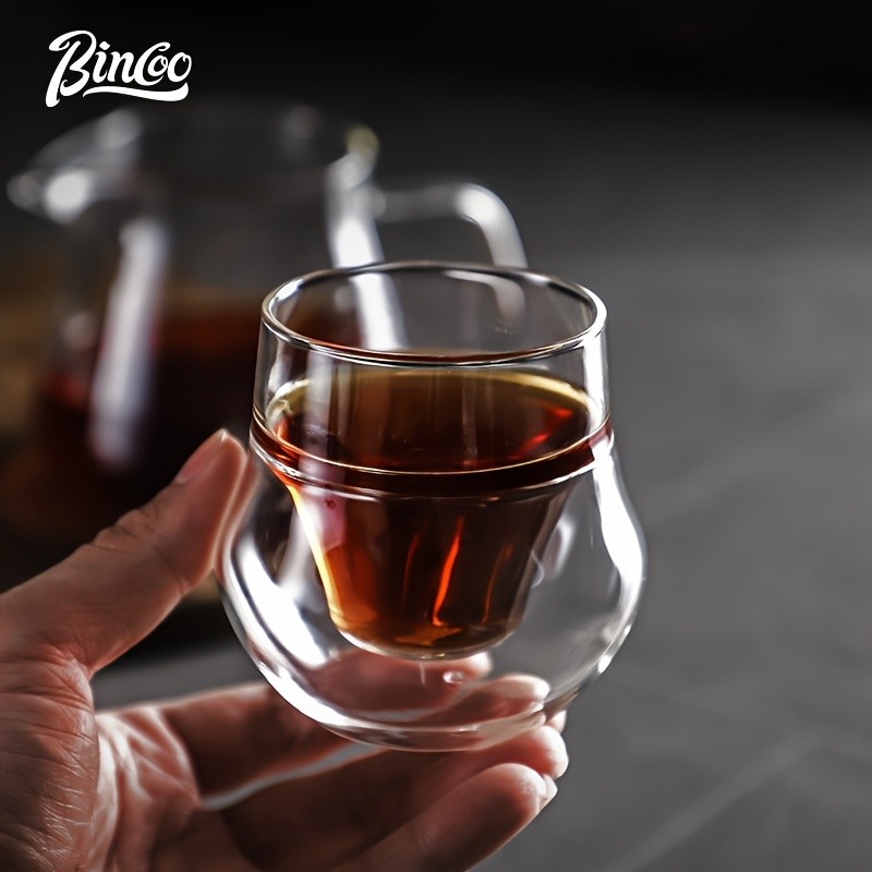 Bincoo Double Glass Coffee Cup 110ml Italian-Style Clear Espresso Mug