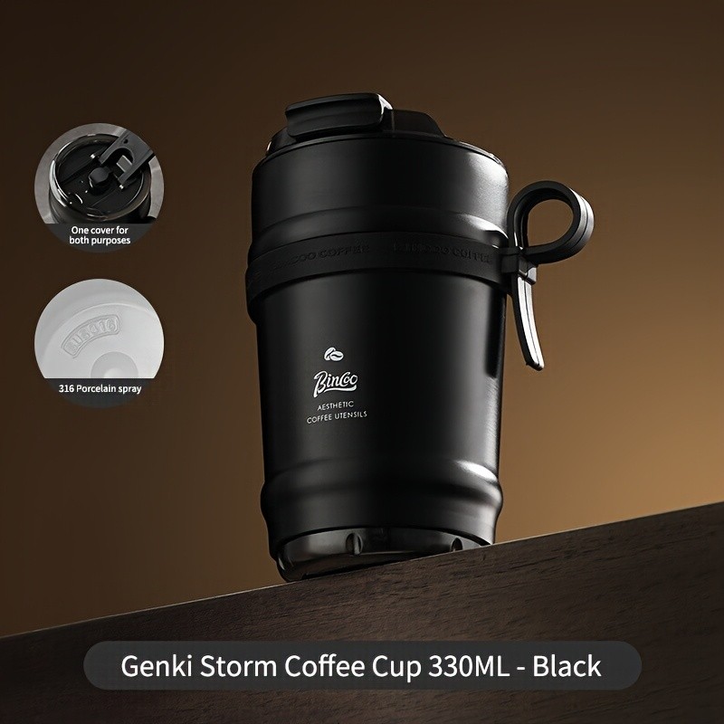 Bincoo Ceramic Liner Travel Mug  316 Stainless Steel Coffee Cup with Lid