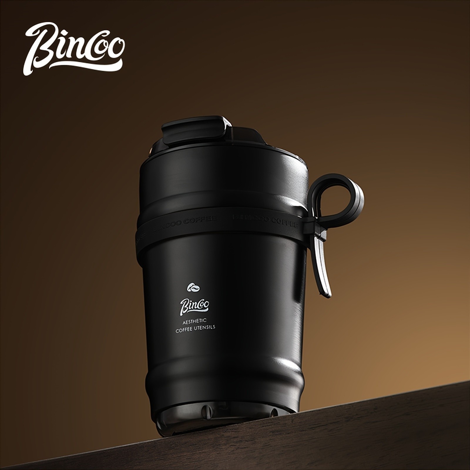 Bincoo Ceramic Liner Travel Mug  316 Stainless Steel Coffee Cup with Lid