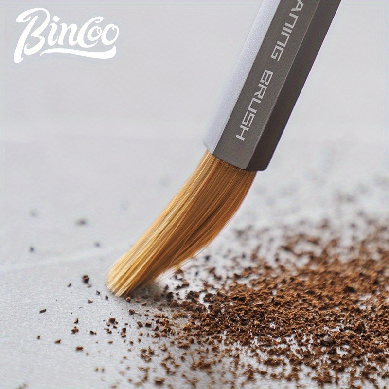 Bincoo Aluminum Alloy Grinder Cleaning Brush  Compact Coffee Bar Maintenance Tool