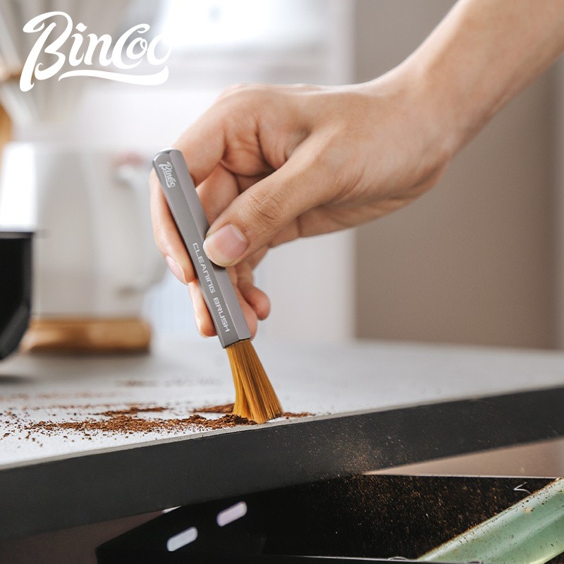 Bincoo Aluminum Alloy Grinder Cleaning Brush  Compact Coffee Bar Maintenance Tool