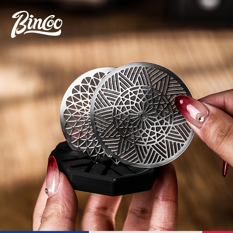 Bincoo 51mm Stainless Espresso Cake Screen  0.8mm Reusable Extraction Filter