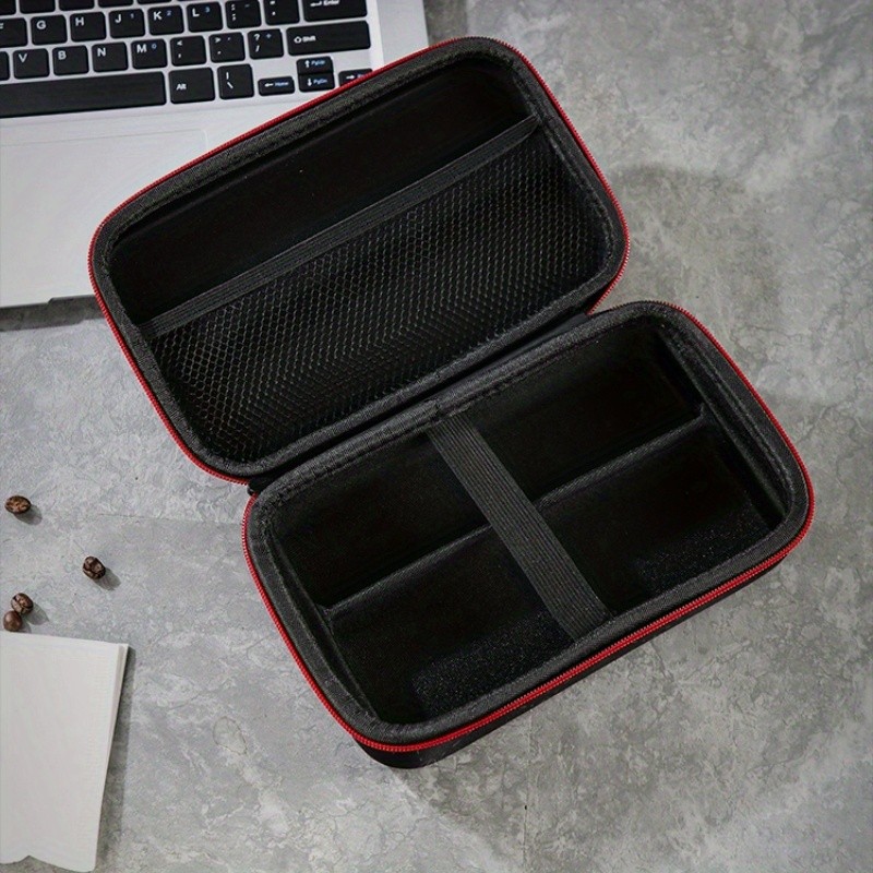 Bincoo Aesthetic Coffee Organizer Bag  Red & Black Durable Travel Storage Kit