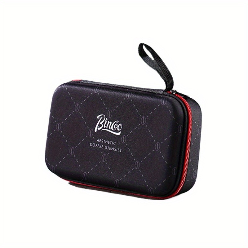 Bincoo Aesthetic Coffee Organizer Bag  Red & Black Durable Travel Storage Kit