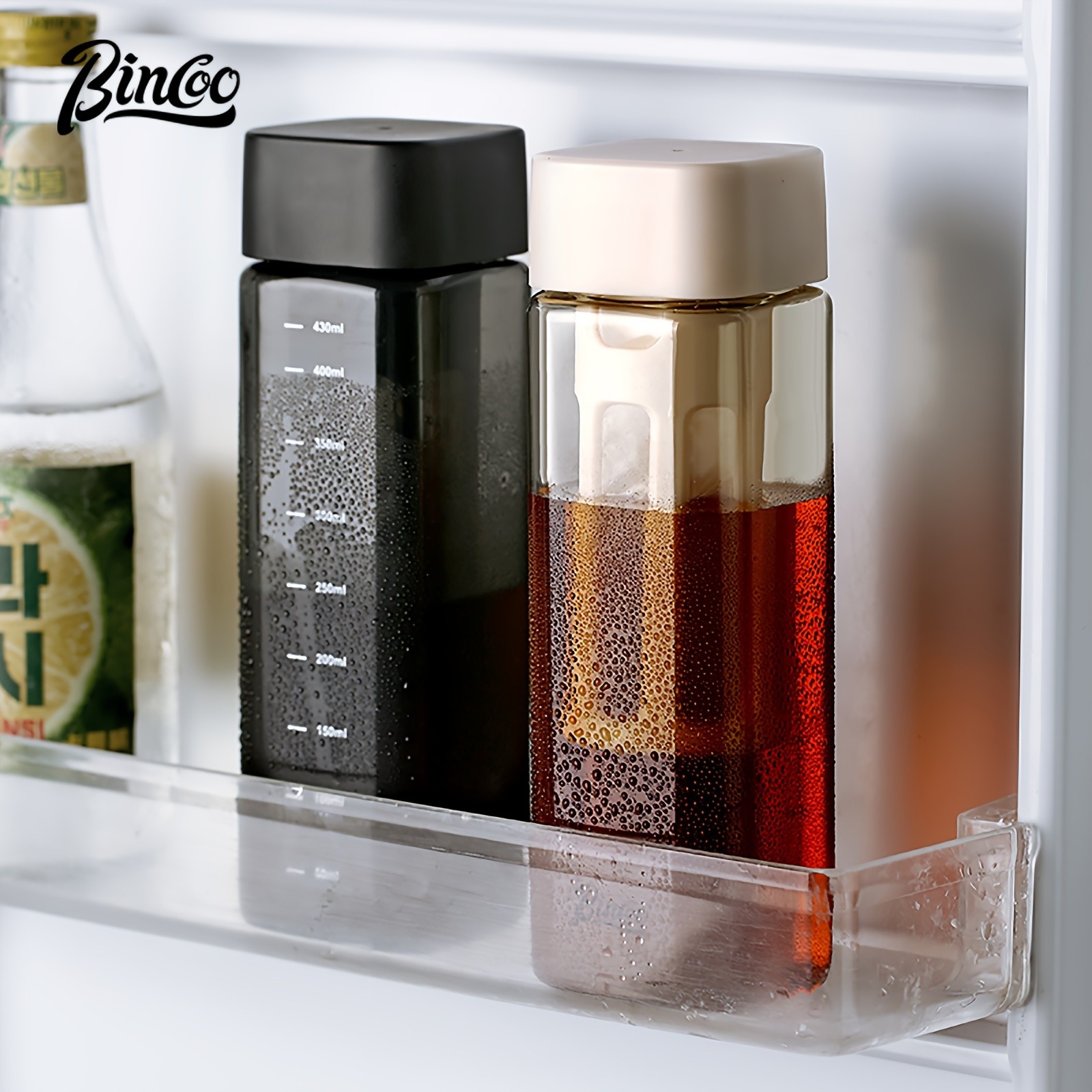 Bincoo Tritan Square Cold Brew Cup Reusable Filter Coffee Thermos