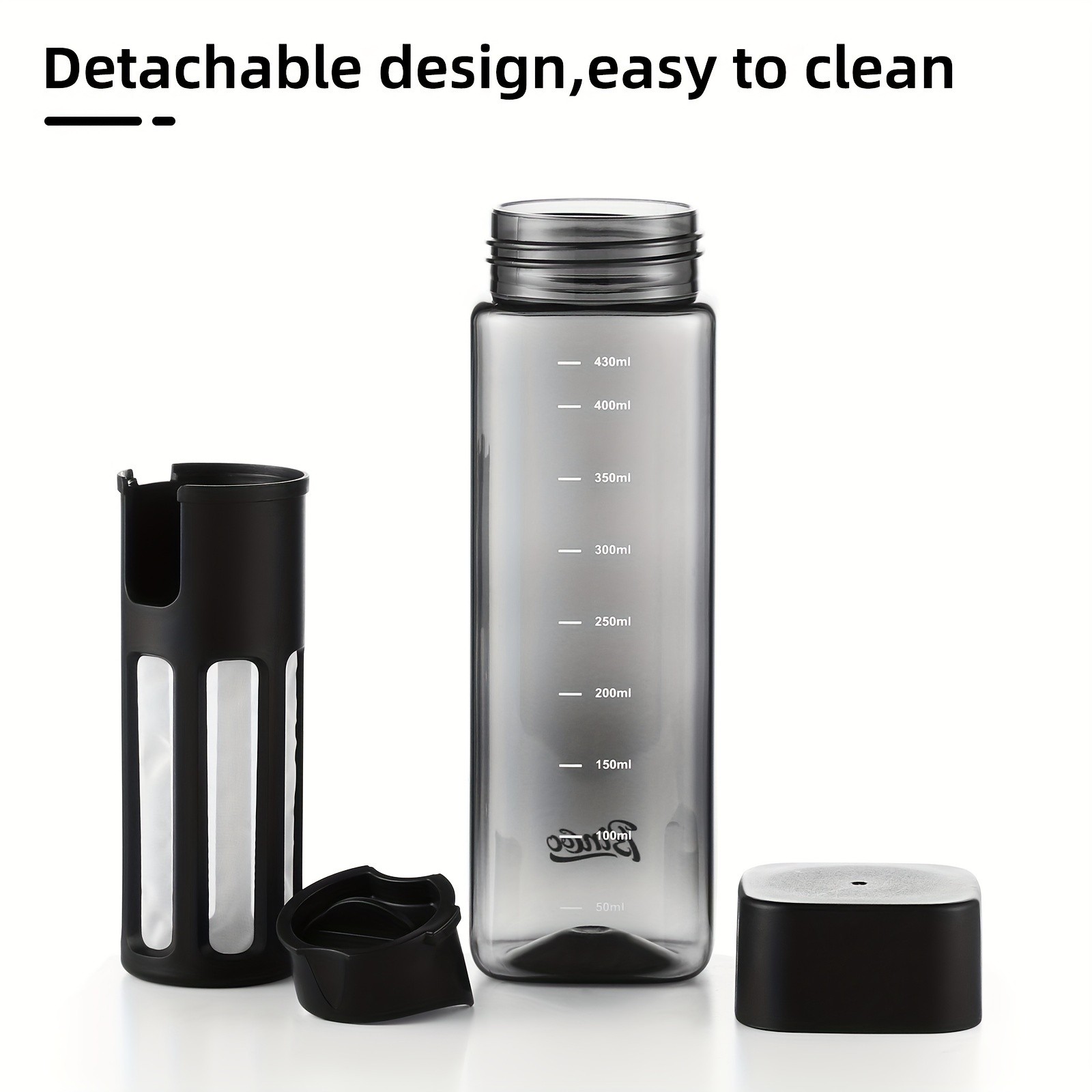 Bincoo Tritan Square Cold Brew Cup  Reusable Filter Coffee Thermos