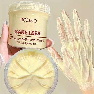 ROZINO Sake Lees Hand Mask  Instant Smooth Care for Dry, Cracked Hands
