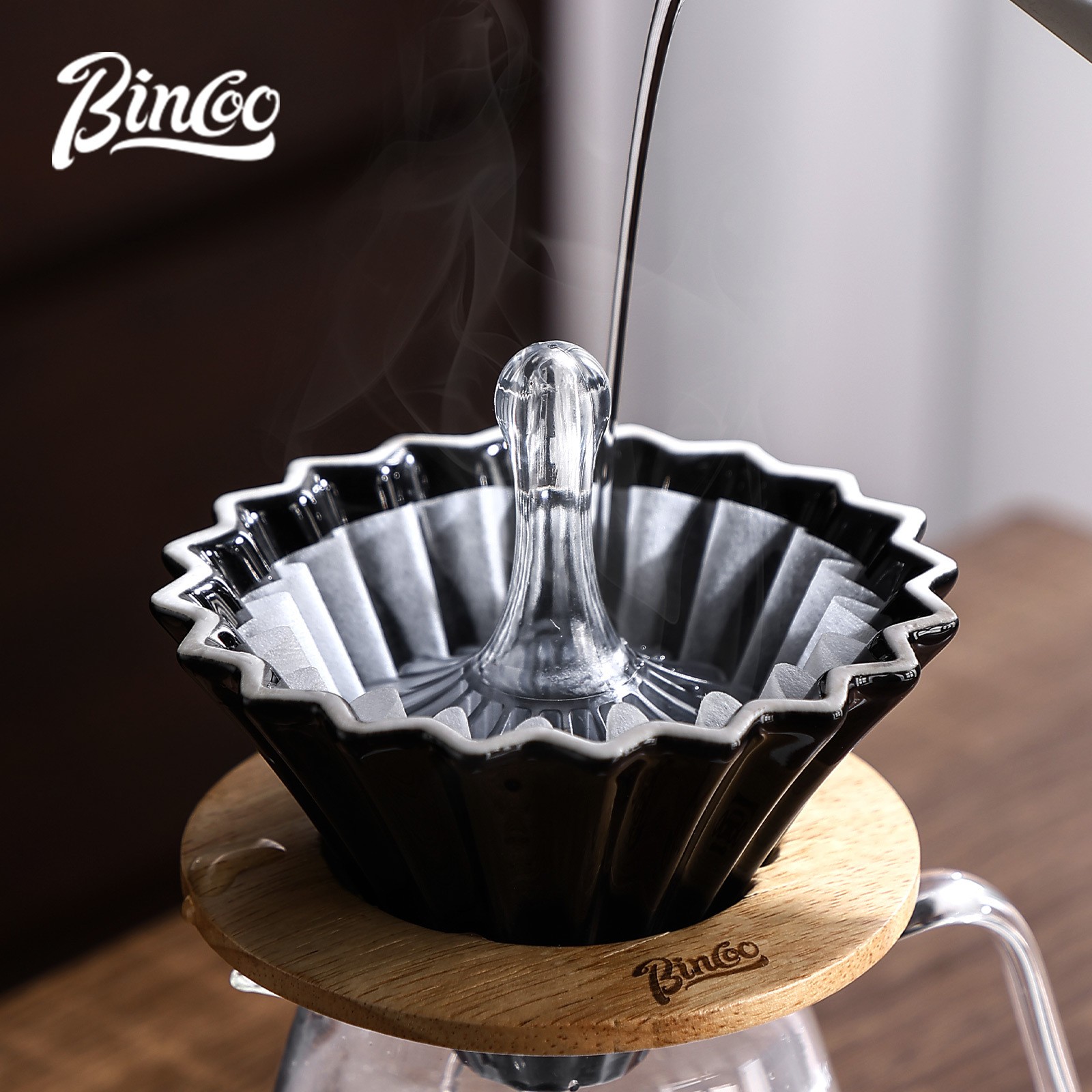 Bincoo Tritan Coffee Filter Press Tool  Heat-Resistant BPA-Free Pour-Over Accessory