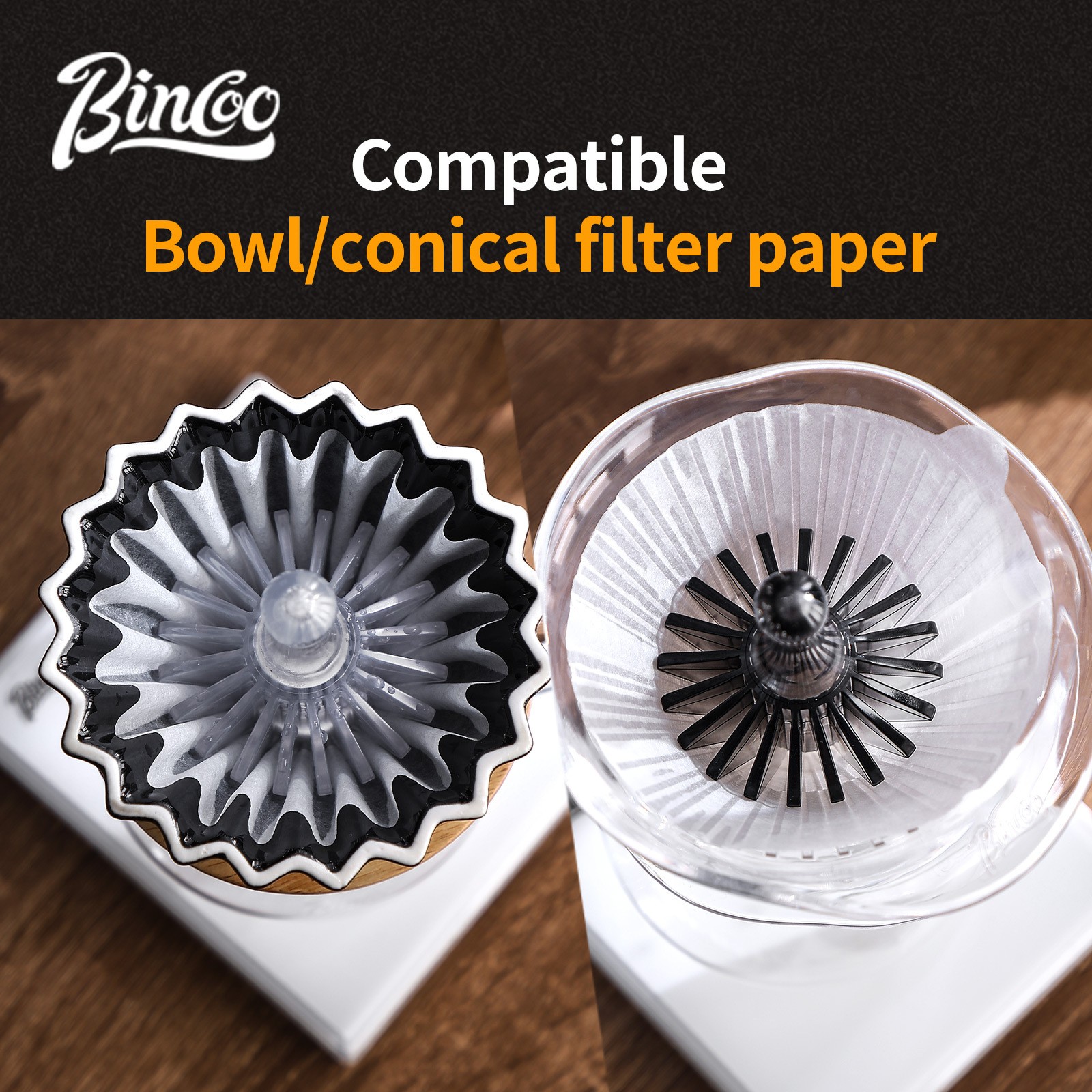Bincoo Tritan Coffee Filter Press Tool  Heat-Resistant BPA-Free Pour-Over Accessory