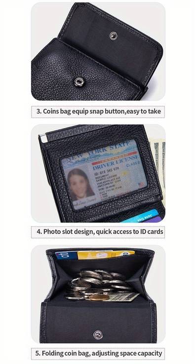 OBCREATOR Womens Genuine Leather Wallet  Elegant Multi-Compartment Clutch with Magnetic Closure