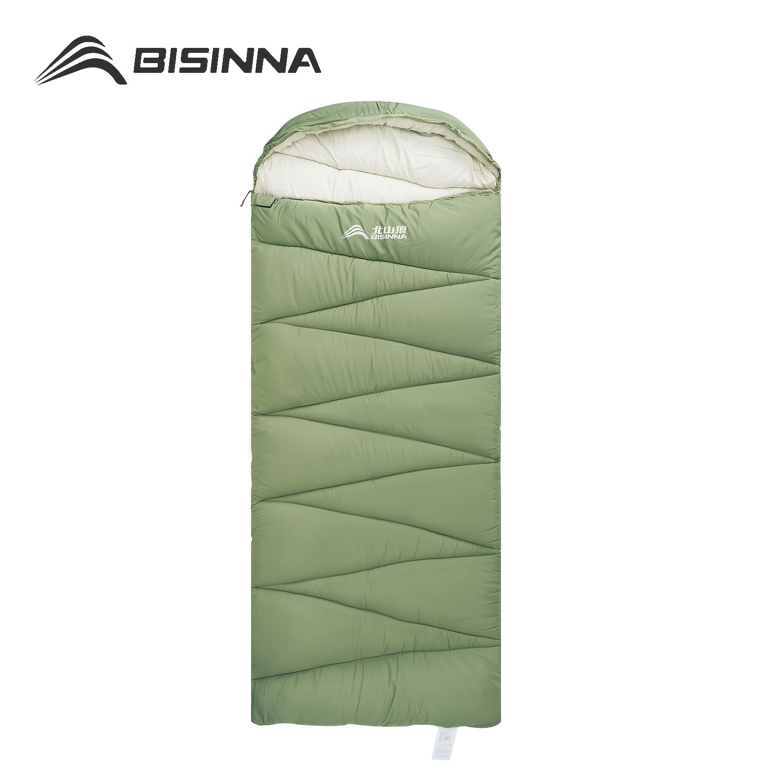 BISINNA Winterproof Envelope Sleeping Bag  Thickened Warm Outdoor Bag with Hood