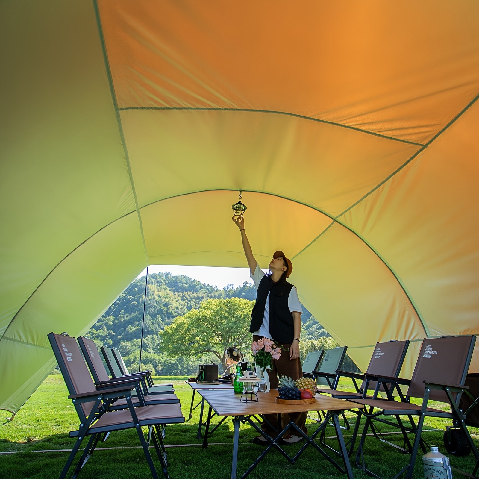 BISINNA Heavy-Duty Tunnel Canopy Tent Portable Wind-Resistant Outdoor Shelter