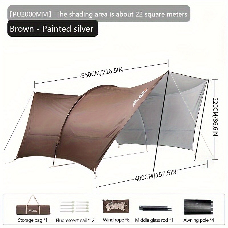 BISINNA Heavy-Duty Tunnel Canopy Tent  Portable Wind-Resistant Outdoor Shelter