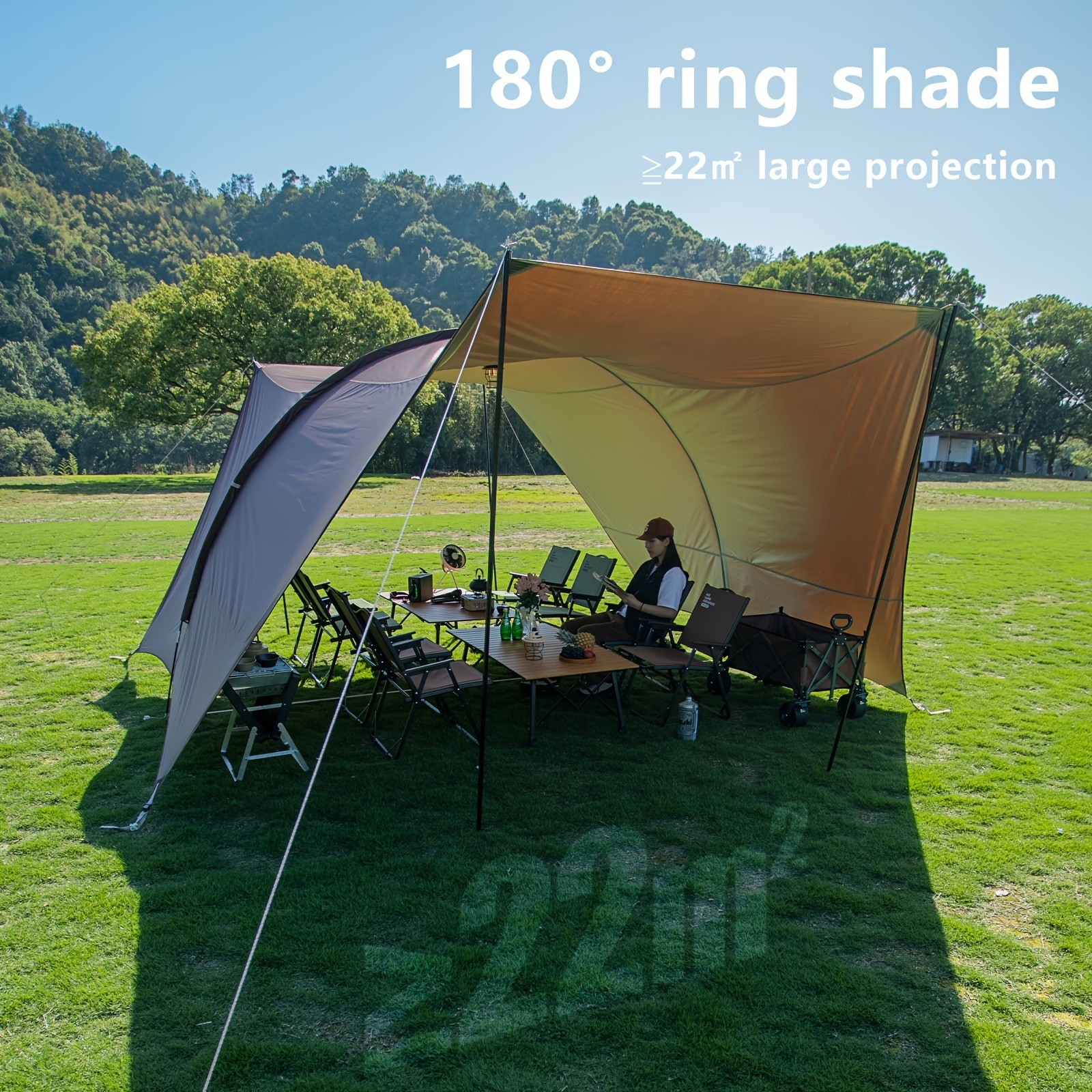 BISINNA Heavy-Duty Tunnel Canopy Tent Portable Wind-Resistant Outdoor Shelter