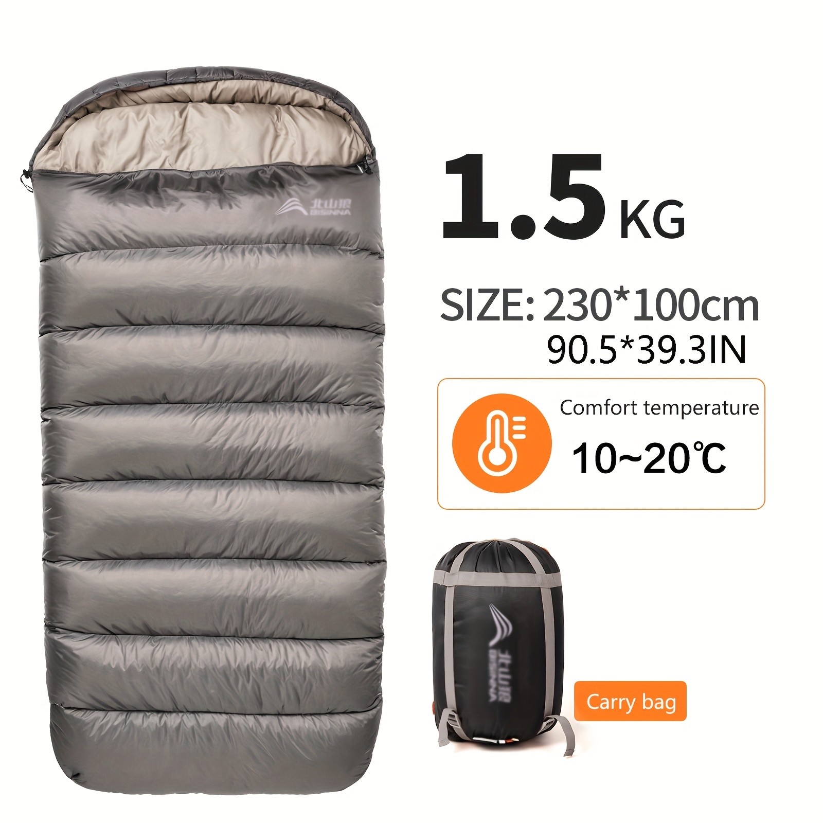 BISINNA 4-Season Portable Sleeping Bag  Lightweight Polyester Outdoor Camping Bag