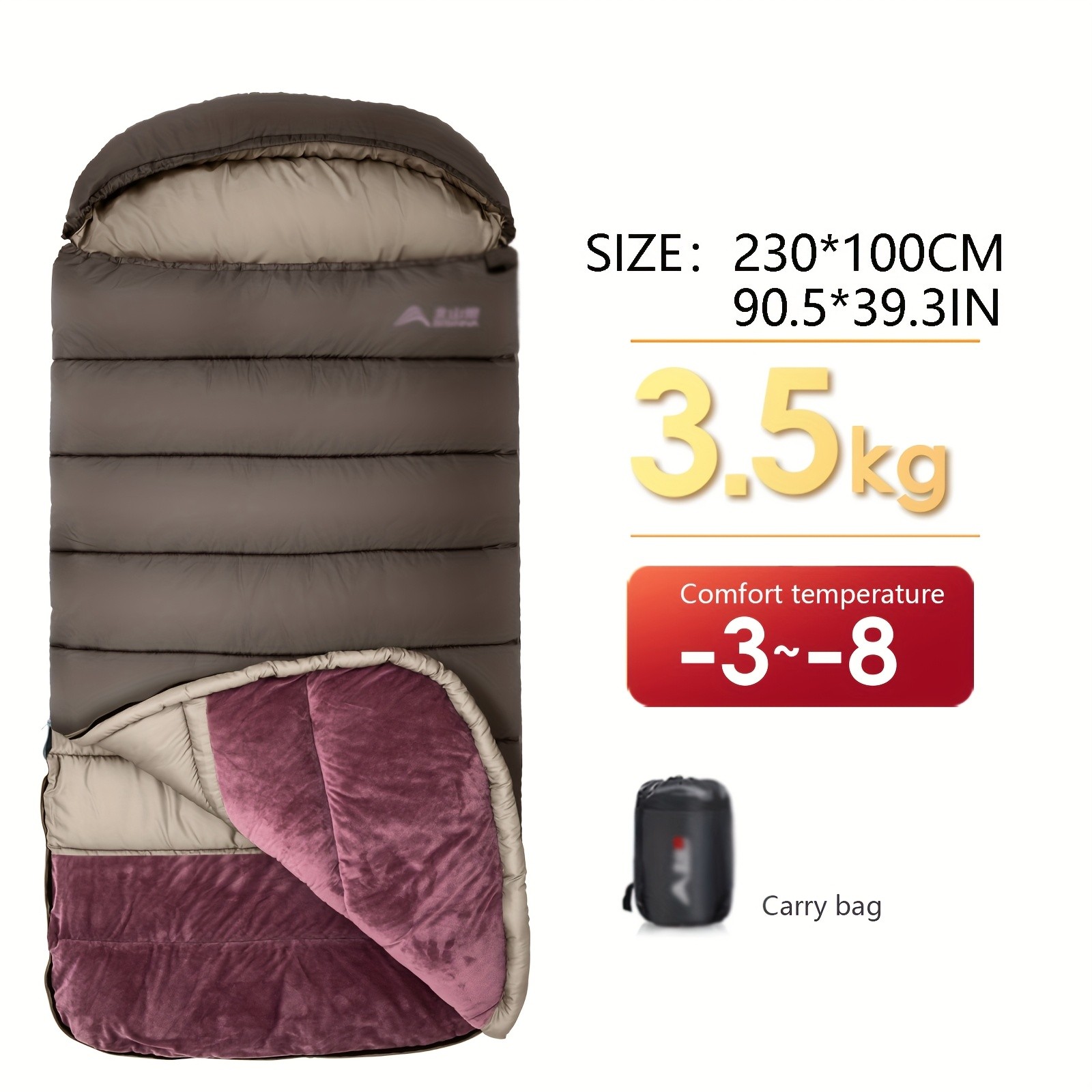 BISINNA 4-Season Portable Sleeping Bag  Lightweight Polyester Outdoor Camping Bag