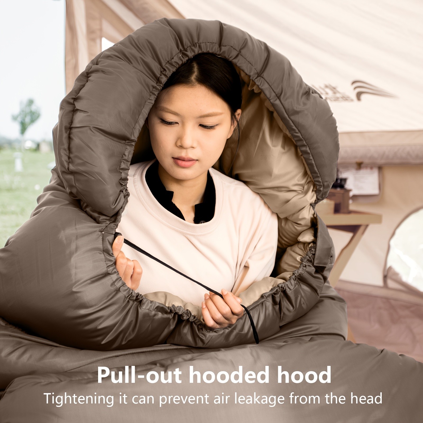 BISINNA 4-Season Portable Sleeping Bag  Lightweight Polyester Outdoor Camping Bag