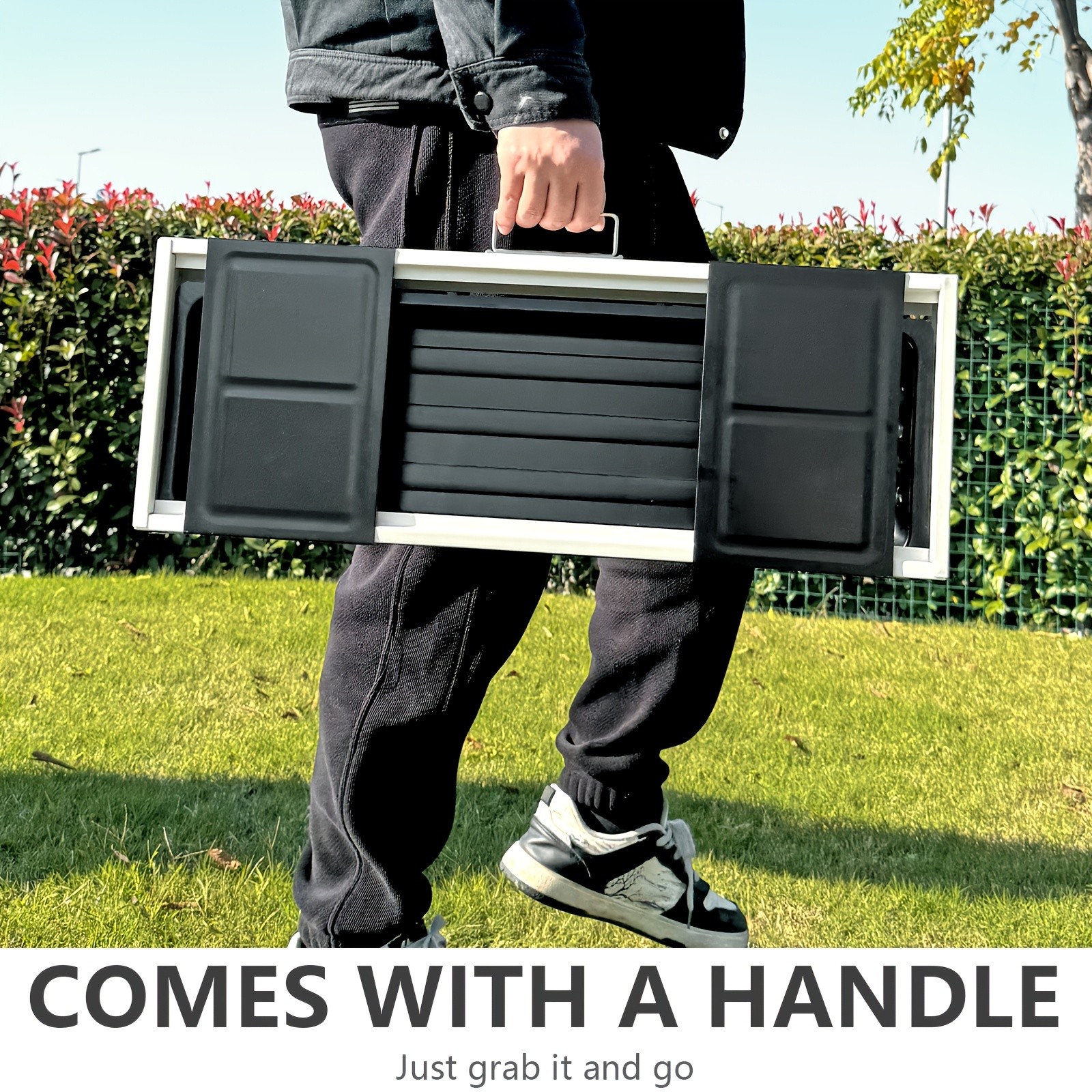 BISINNA Portable Charcoal BBQ Grill  Foldable Tabletop Outdoor Camping Barbecue