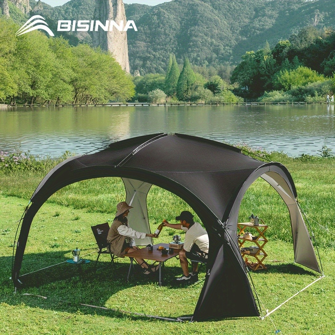 BISINNA XL Outdoor Canopy Awning  Heavy-Duty UV-Proof Tunnel Shade Shelter (Black)