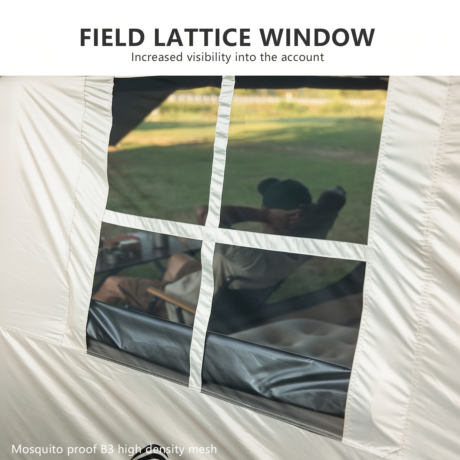 BISINNA Quick-Open Roof Canopy Tent 2-in-1 Sunproof Outdoor Camping Shelter