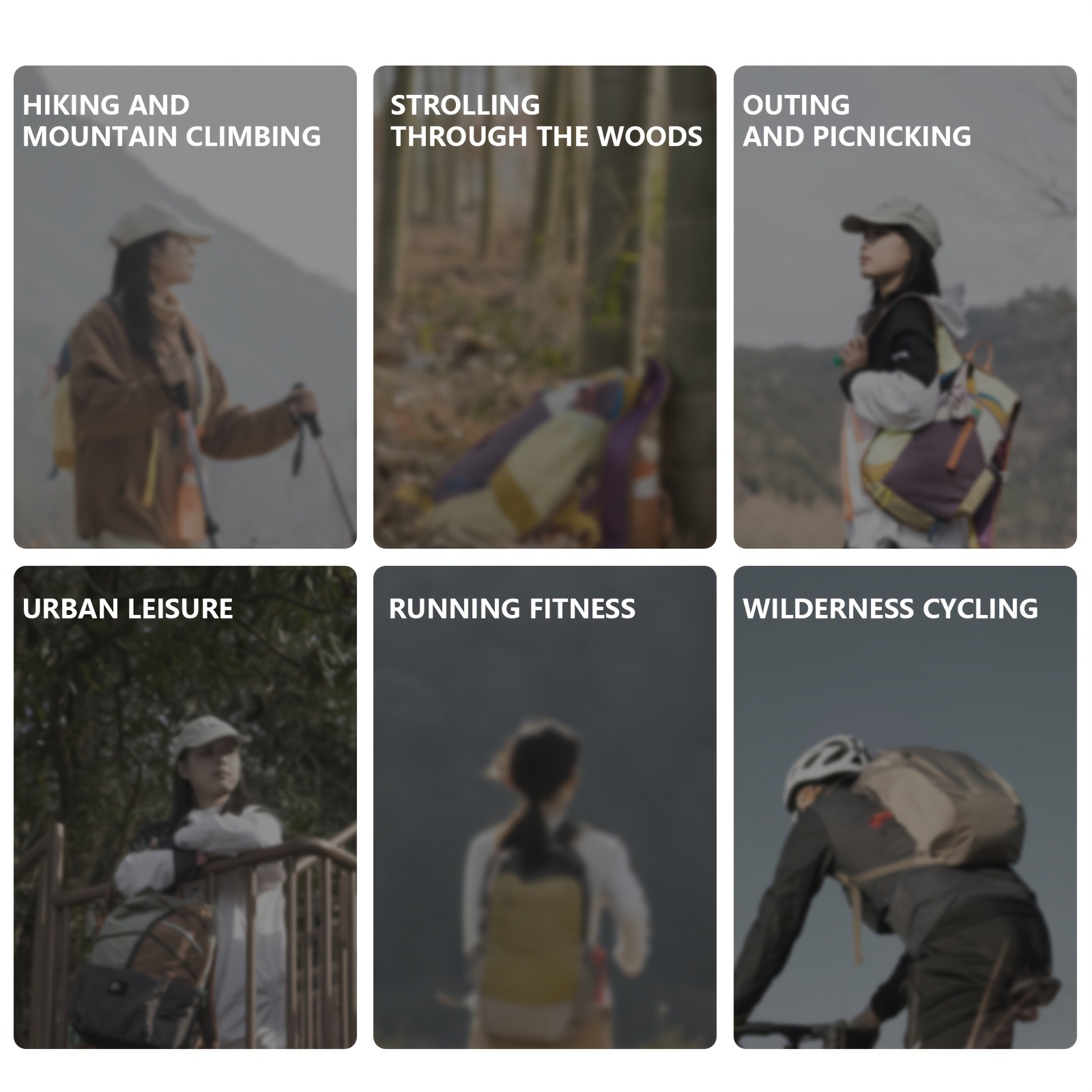 BISINNA Ultralight Hiking Backpack  Compact 8-inch Trekking Daypack (Multi-Color)