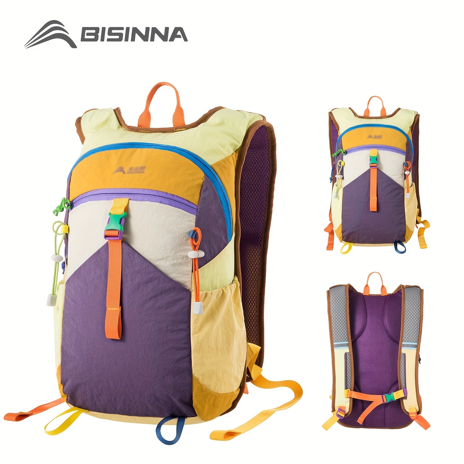 BISINNA Ultralight Hiking Backpack  Compact 8-inch Trekking Daypack (Multi-Color)
