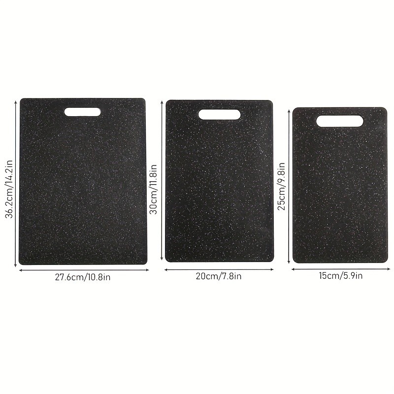 WIEZ 3pcs Home Cutting Board Set  Marble Pattern Chopping Boards for Everyday Kitchen Use