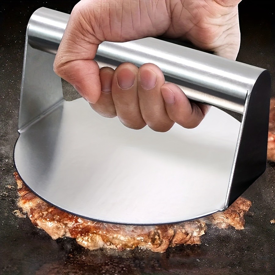 WIEZ Stainless Steel Burger Press  Heavy-Duty 15.24cm Patty Maker for Perfectly Formed Burgers
