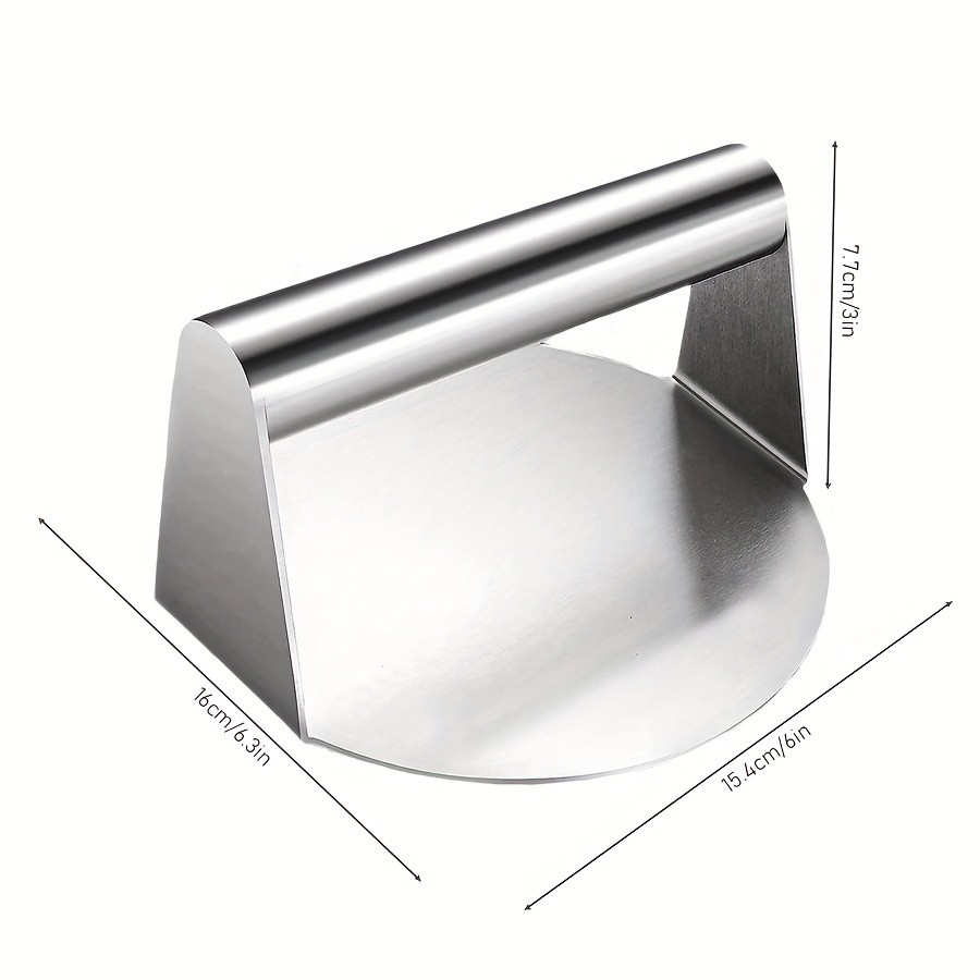 WIEZ Stainless Steel Burger Press  Heavy-Duty 15.24cm Patty Maker for Perfectly Formed Burgers