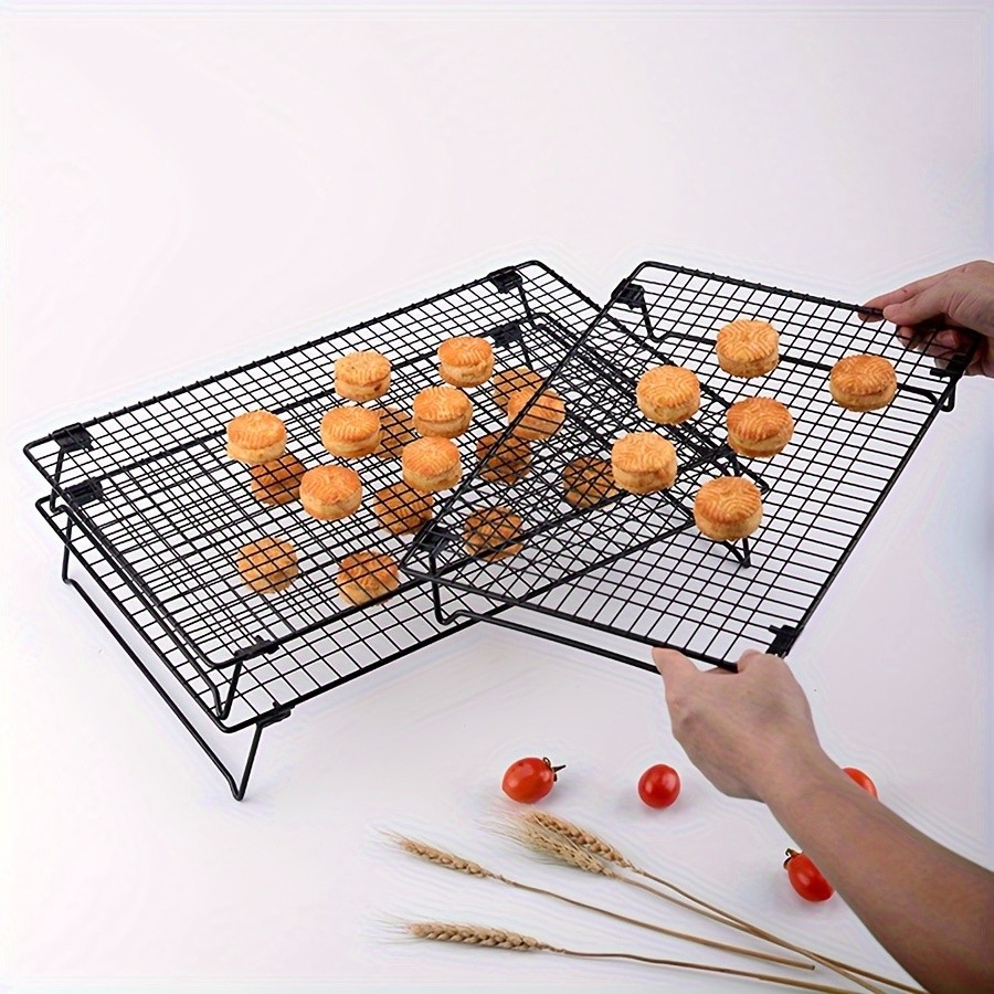 WIEZ Heavy-Duty Stainless Steel Stackable Cooling & Baking Rack  Space-Saving Oven-Safe Design for Cookies, Cakes & Pastries