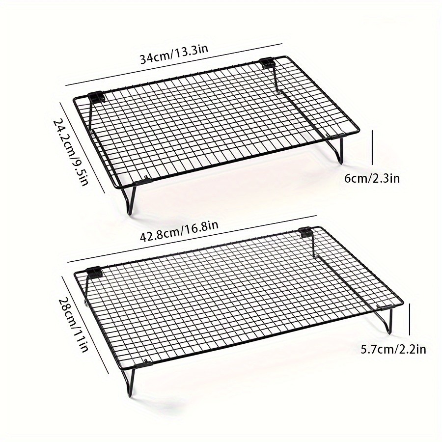 WIEZ Heavy-Duty Stainless Steel Stackable Cooling & Baking Rack  Space-Saving Oven-Safe Design for Cookies, Cakes & Pastries