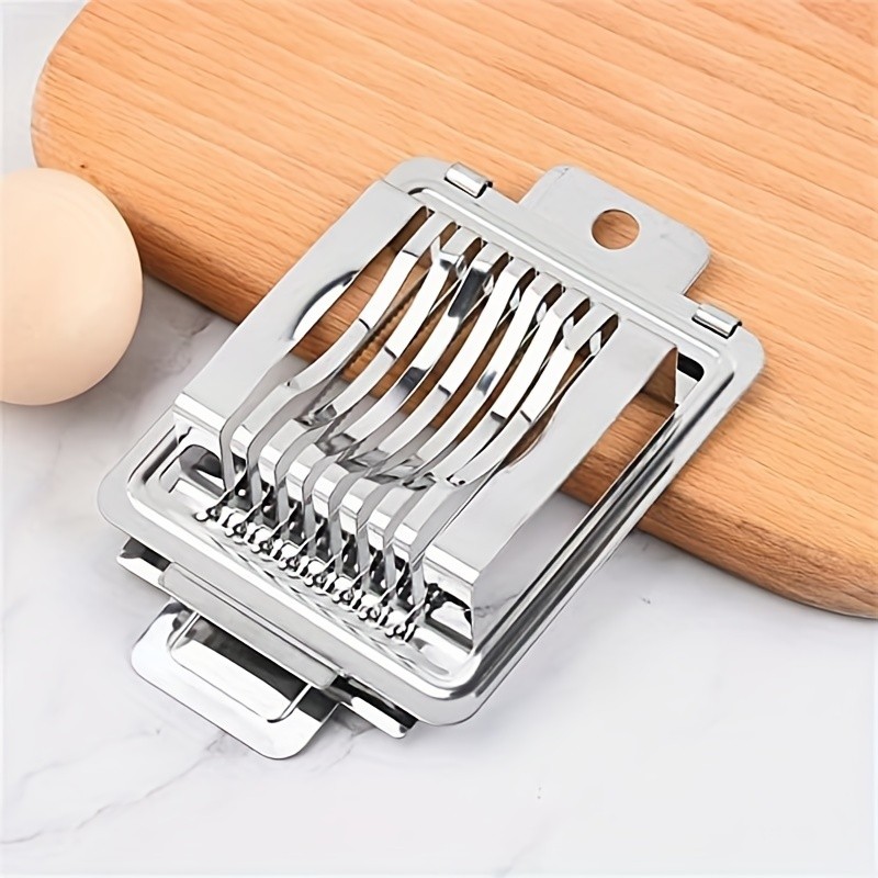 WIEZ Stainless Steel Egg Slicer & Cutter  Precision Hard-Boiled Egg and Fruit Slicing Tool for Everyday Kitchen Use