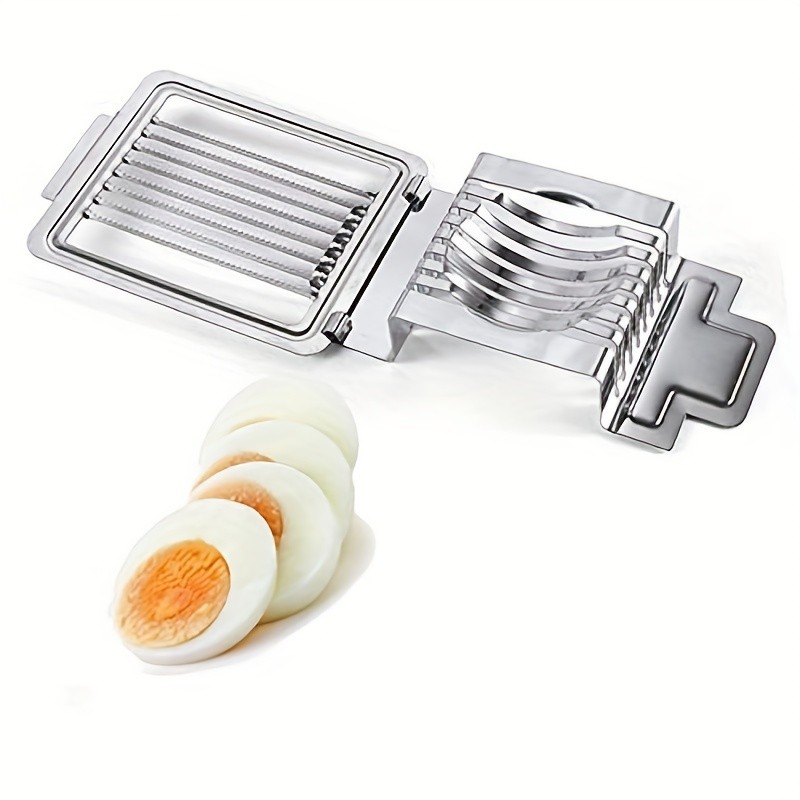 WIEZ Stainless Steel Egg Slicer & Cutter  Precision Hard-Boiled Egg and Fruit Slicing Tool for Everyday Kitchen Use