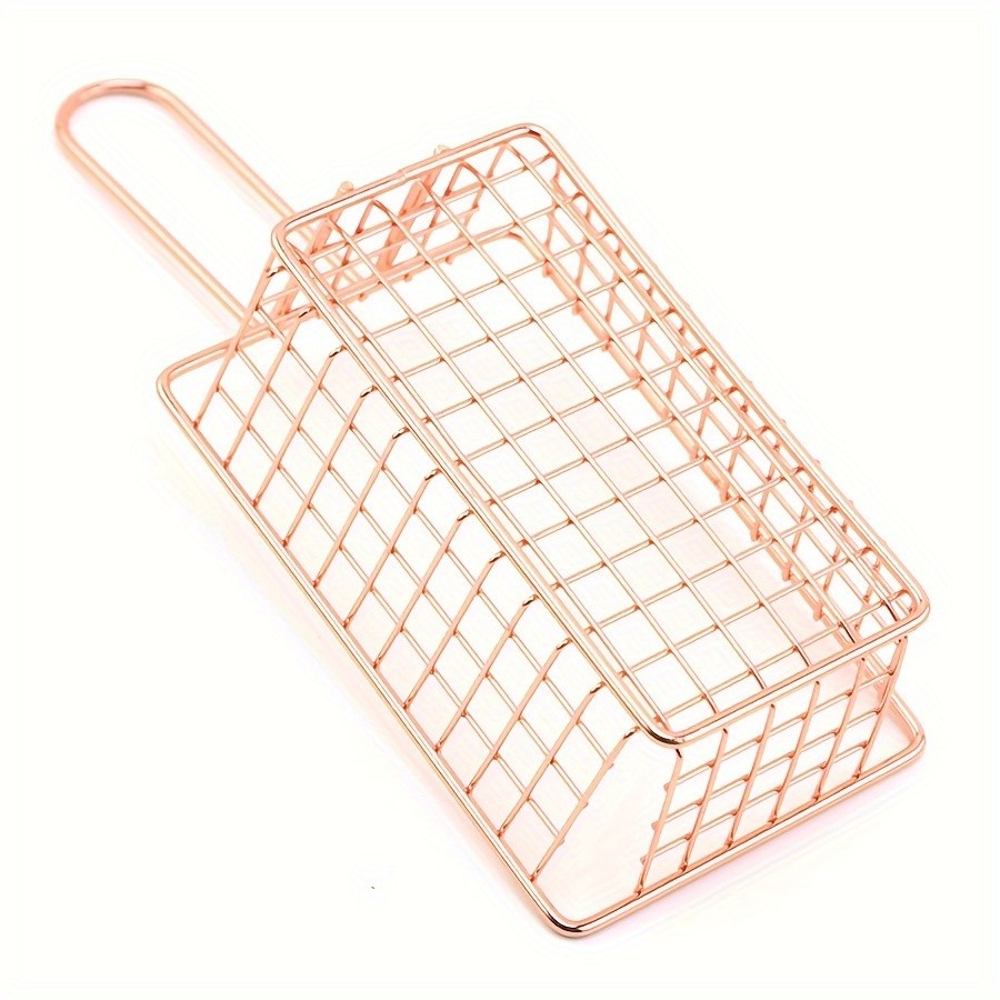 WIEZ Stainless Steel Snack & Fryer Basket  Multi-Purpose Mesh Holder for Serving, Straining & Baking
