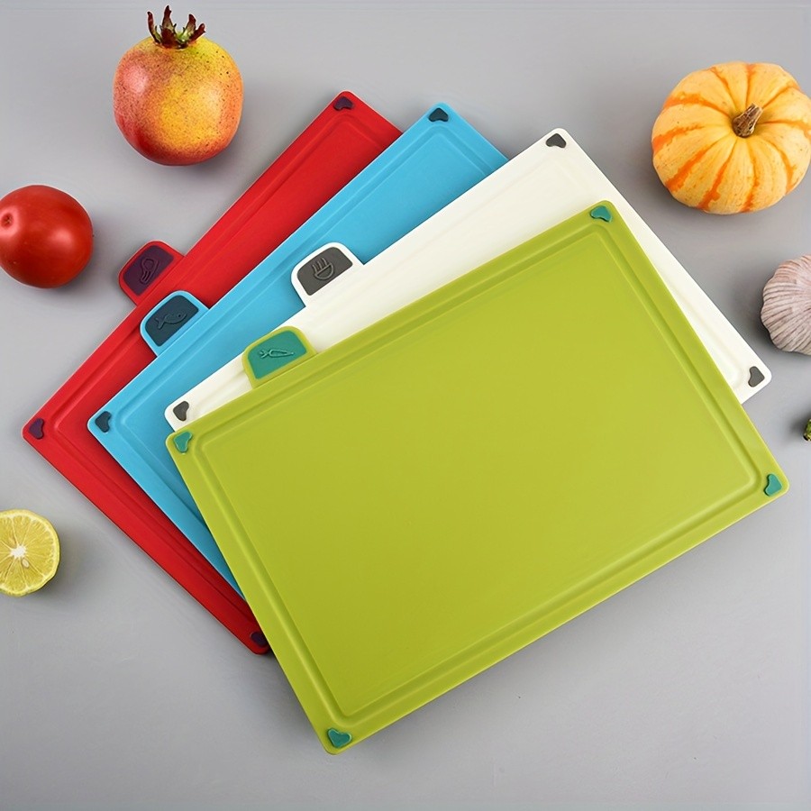 WIEZ 4-Piece Fruit & Vegetable Cutting Board Set  Durable Multi-Size Boards for Everyday Kitchen Prep