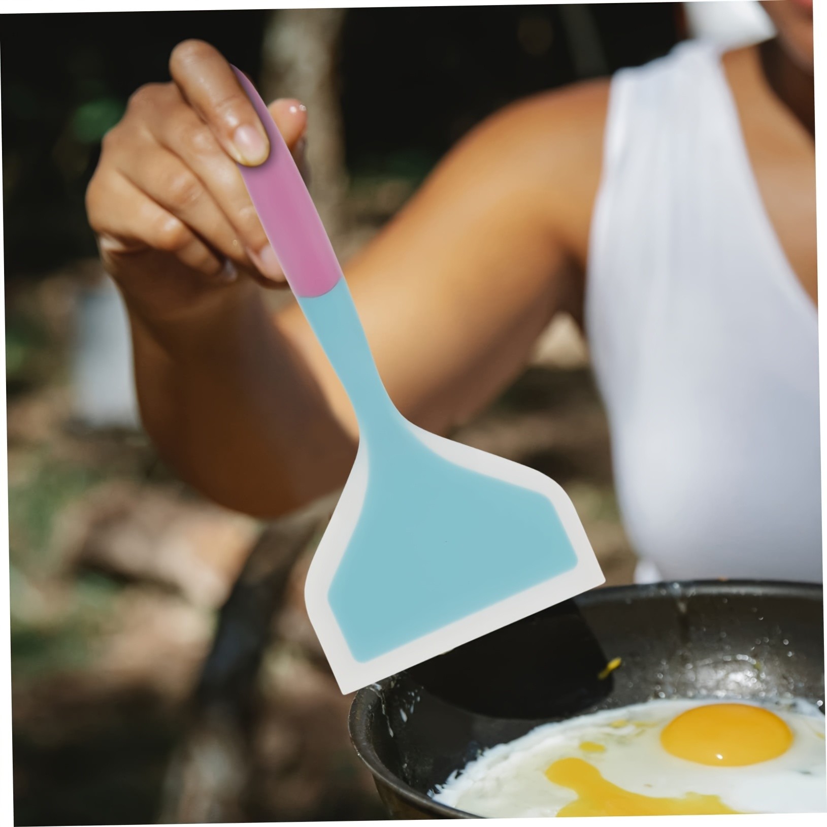 WIEZ Wide-Head Silicone Cooking Spatula  Non-Stick Heat-Resistant Tool for Pancakes, Pizza, Steaks & Daily Cooking