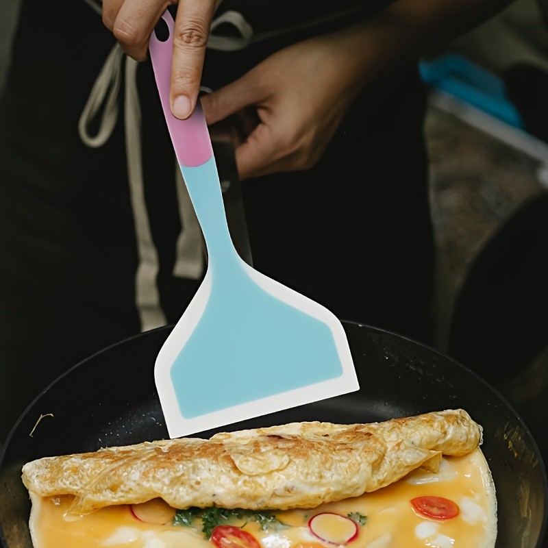 WIEZ Wide-Head Silicone Cooking Spatula  Non-Stick Heat-Resistant Tool for Pancakes, Pizza, Steaks & Daily Cooking