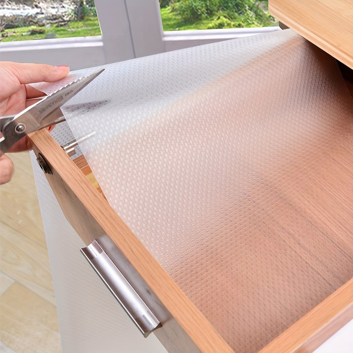 WIEZ Heavy-Duty EVA Non-Stick Drawer Liner Roll Cut-to-Fit Scratchproof Shelf & Cabinet Protector