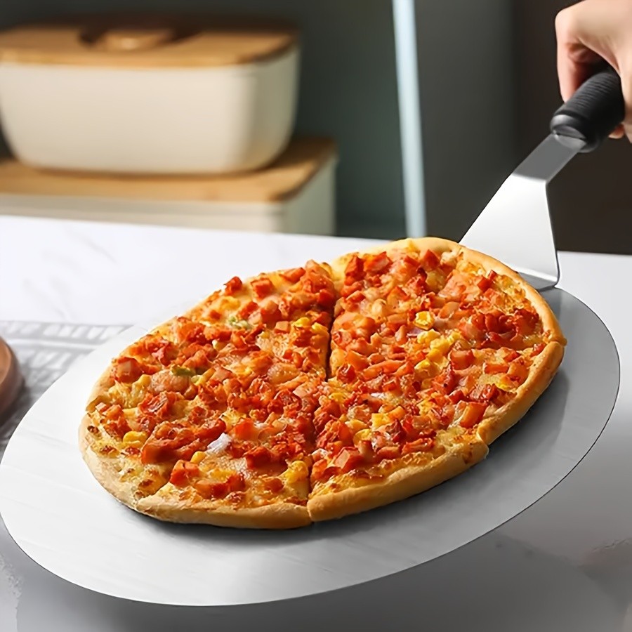 WIEZ Stainless Steel Pizza Spatula  30.5cm Non-Stick Cake Lifter with Anti-Scald Handle for Professional Baking