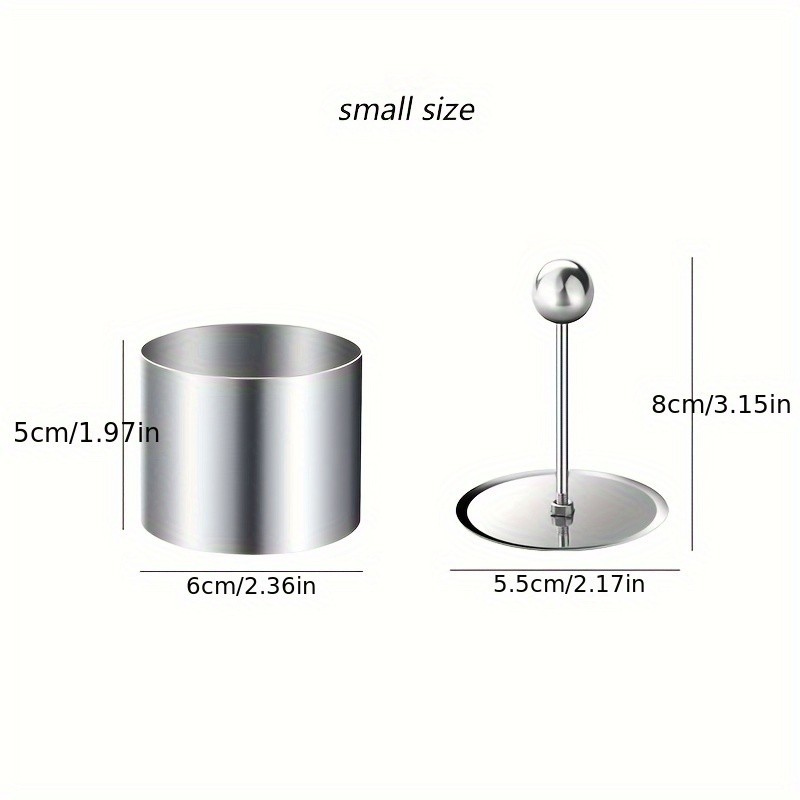 WIEZ Stainless Steel Food Display Mold  Round Plate Press with Lid for Creative & Decorative Food Presentation