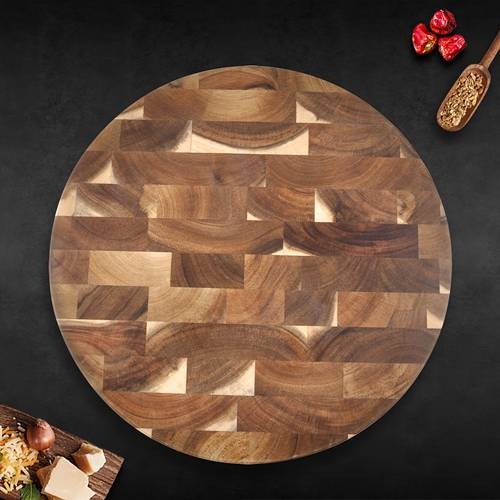 WIEZ Acacia Wood Cutting Board  Double-Sided for Raw & Cooked Foods