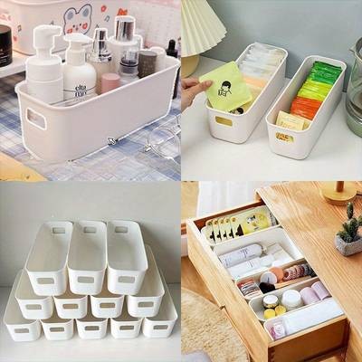 WIEZ Heavy-Duty Plastic Storage Boxes (12pcs) Stackable, Space-Saving Home & Office Organizers