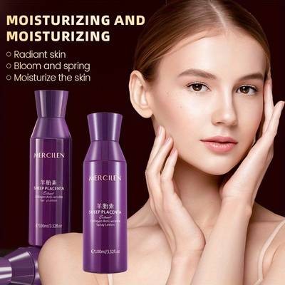 MERCILEN Sheep Placenta Collagen Moisturizing Facial Spray  Fine Mist, Deep Hydration & Youthful Glow