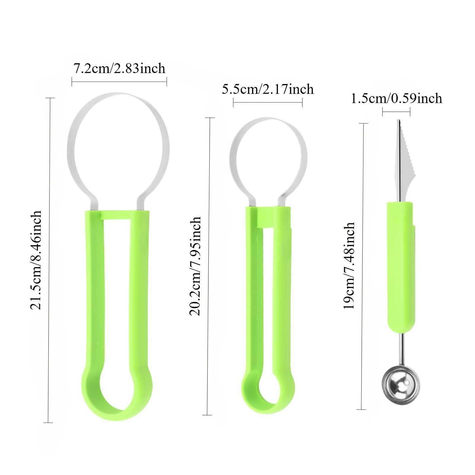 WIEZ 11-Piece Stainless Steel Fruit Carving & Watermelon Tool Set  Multi-Function Scoops, Knives & DIY Fruit Prep Tools