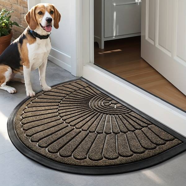 DAJIANG Half-Round Door Mat  Heavy-Duty Indoor/Outdoor Welcome Mat