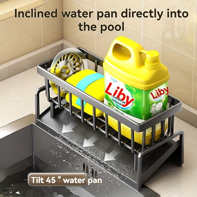 WIEZ Multifunctional Plastic Kitchen Storage Box Durable Space-Saving Organizer for Sponges, Cloths & Cleaning Supplies