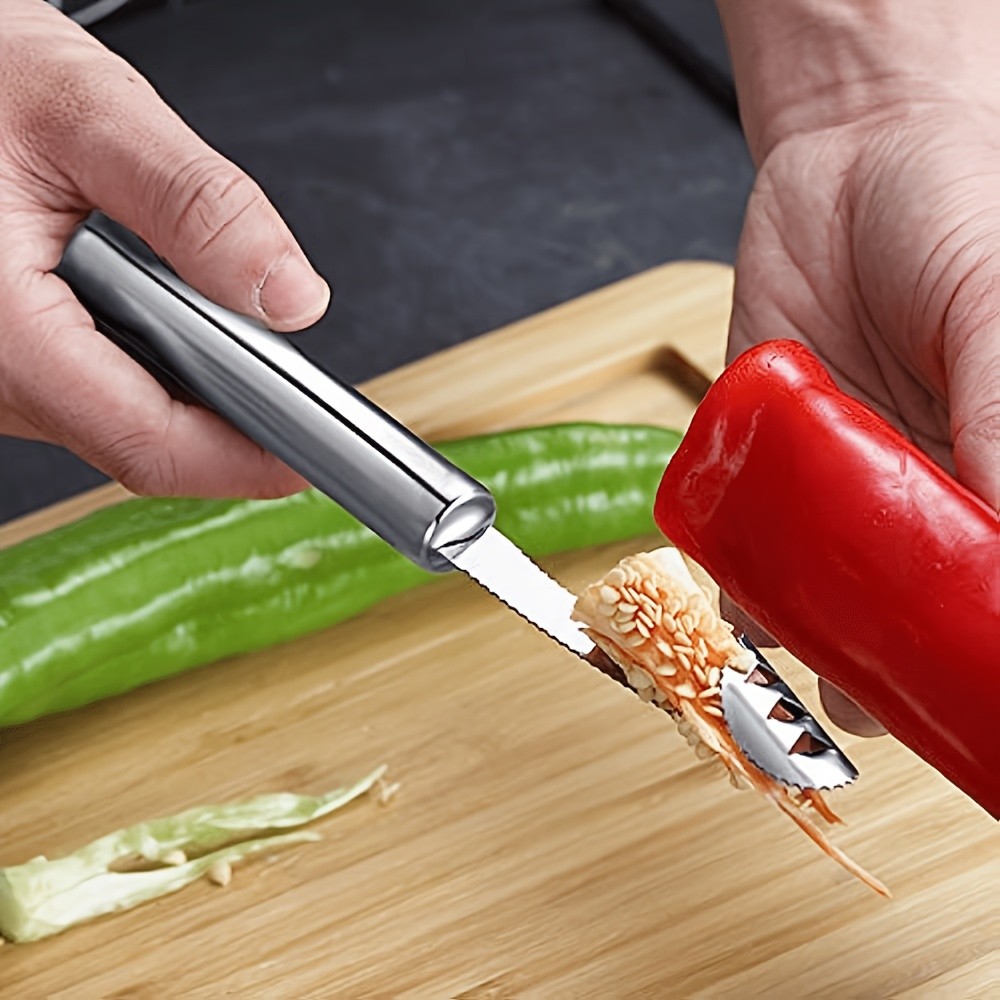 WIEZ 6-Piece Stainless Steel Fruit & Vegetable Corer Set  Durable Multi-Tool Kit for Apples, Pears & Peppers