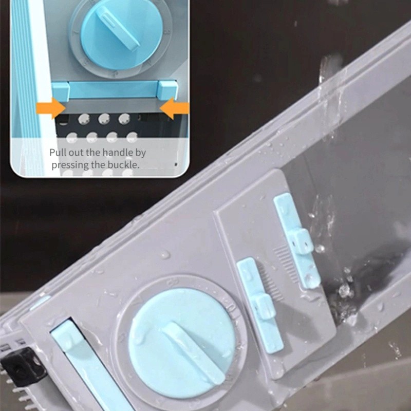 WIEZ 5-in-1 Manual Vegetable Chopper & Adjustable Slicer  Stainless Steel Blade Prep Tool for Fast Daily Cooking